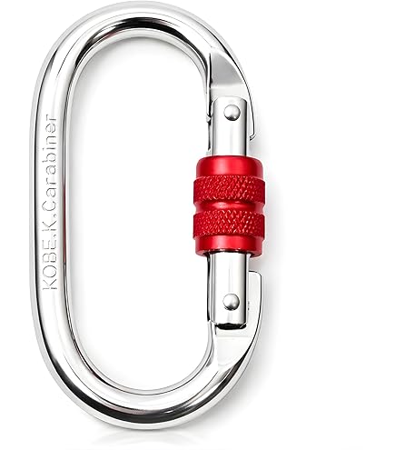 Amazon.co.jp: ネジ式ロック付カラビナキーホルダーL (Aタイプ) 【12個